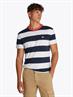 TJM REG BOLD STRIPE TEE dark night navy - ecru