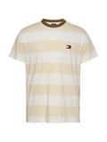 TJM REG BOLD STRIPE TEE newsprint - ecru