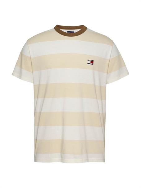 TJM REG BOLD STRIPE TEE newsprint - ecru