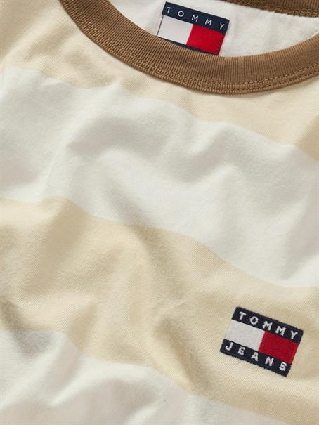 TJM REG BOLD STRIPE TEE newsprint - ecru
