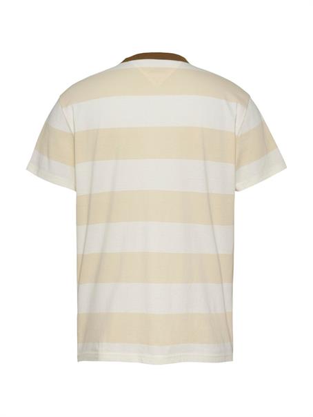 TJM REG BOLD STRIPE TEE newsprint - ecru
