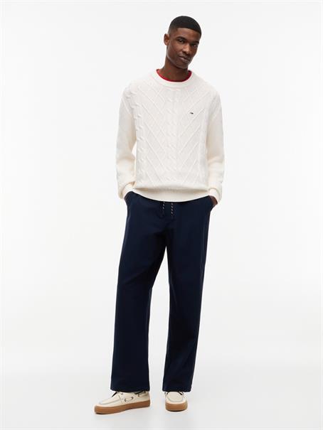TJM REG CABLE KNIT SWEATER off white