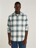 TJM REG CHECK FLANNEL SHIRT EXT ancient white check