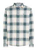 TJM REG CHECK FLANNEL SHIRT EXT ancient white check