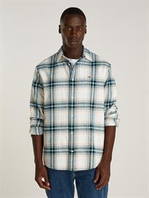 TJM REG CHECK FLANNEL SHIRT EXT ancient white check