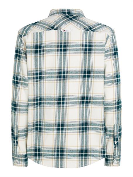 TJM REG CHECK FLANNEL SHIRT EXT ancient white check
