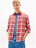 TJM REG FLANNEL CHECK SHIRT EXT terracotta red-big check