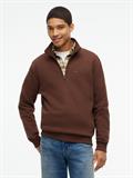 TJM REG FLEECE QZ MOCK NCK EXT hemlock brown