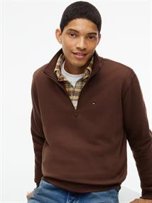 TJM REG FLEECE QZ MOCK NCK EXT hemlock brown