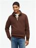 TJM REG FLEECE QZ MOCK NCK EXT hemlock brown