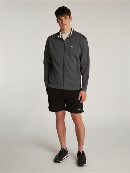 TJM REG FLEECE ZIP THRU EXT washed black