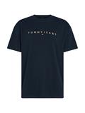 TJM REG GOLD LINEAR LOGO TEE EXT dark night navy