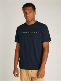 TJM REG GOLD LINEAR LOGO TEE EXT dark night navy