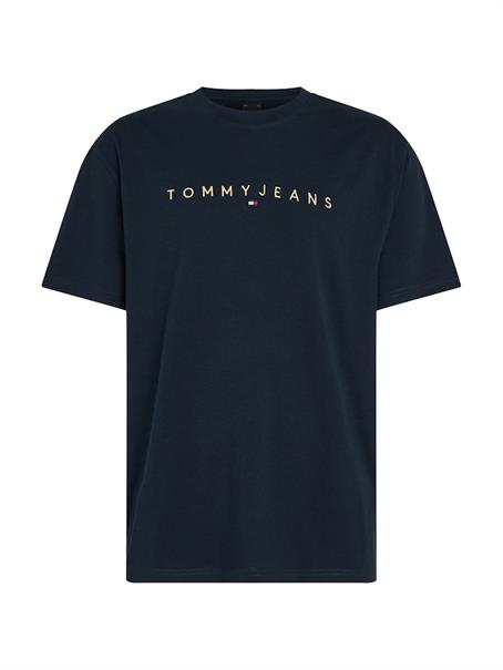 TJM REG GOLD LINEAR LOGO TEE EXT dark night navy