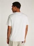 TJM REG GOLD LINEAR LOGO TEE EXT silver grey htr