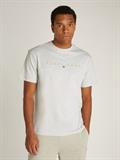 TJM REG GOLD LINEAR LOGO TEE EXT silver grey htr