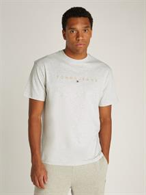 TJM REG GOLD LINEAR LOGO TEE EXT silver grey htr
