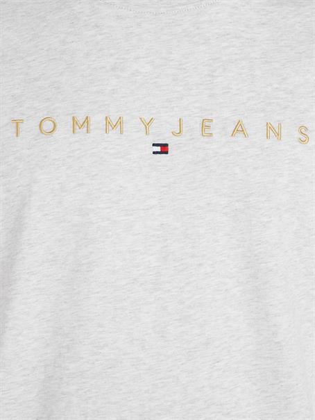 TJM REG GOLD LINEAR LOGO TEE EXT silver grey htr