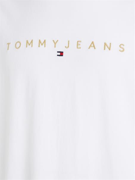 TJM REG GOLD LINEAR LOGO TEE EXT white