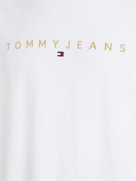 TJM REG GOLD LINEAR LOGO TEE EXT white
