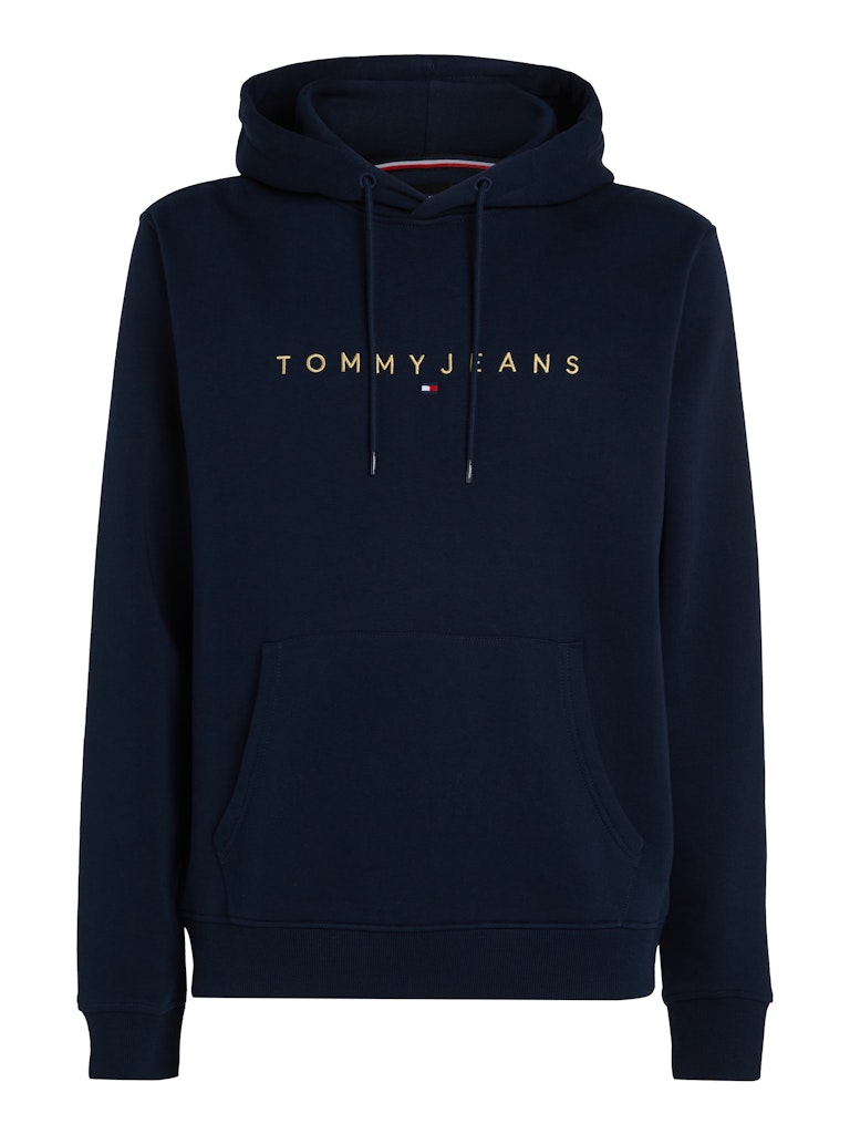 Tommy Jeans Herren Sweatshirt TJM REG LINEAR GOLD HOOD EXT dark night navy bequem online kaufen bei Tara M