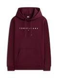 TJM REG LINEAR LOGO HOODIE EXT calypso berry