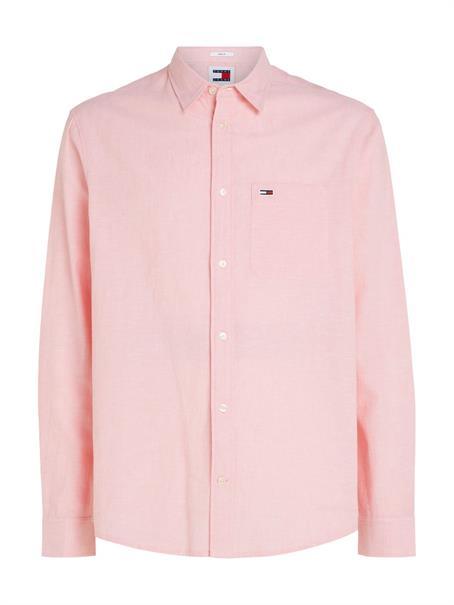 TJM REG LINEN BLEND SHIRT tickled pink