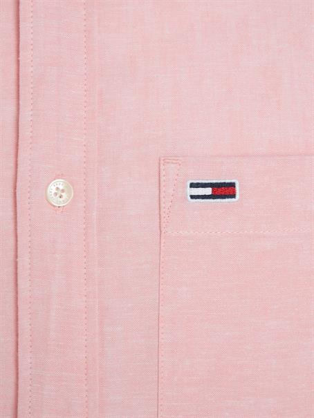 TJM REG LINEN BLEND SHIRT tickled pink