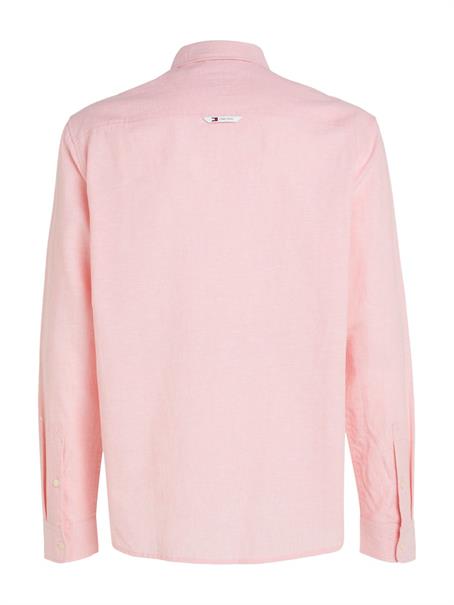 TJM REG LINEN BLEND SHIRT tickled pink