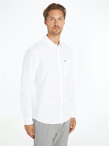 TJM REG LINEN BLEND SHIRT white