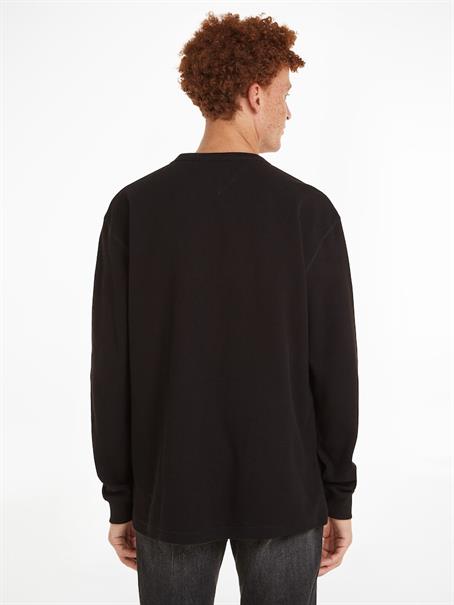 TJM REG LS WAFFLE TEE black