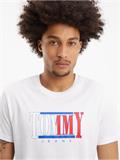 TJM REG RWB CENTERED LOGO TEE white