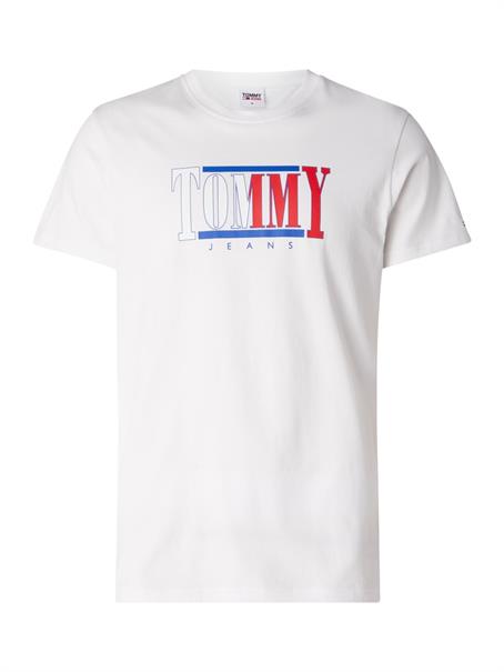 TJM REG RWB CENTERED LOGO TEE white