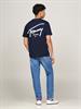 TJM REG SIGNATURE PRINT TEE EXT dark night navy