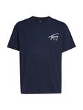 TJM REG SIGNATURE PRINT TEE EXT dark night navy