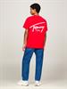 TJM REG SIGNATURE PRINT TEE EXT deep crimson