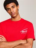TJM REG SIGNATURE PRINT TEE EXT deep crimson