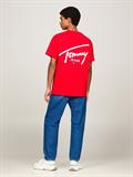 TJM REG SIGNATURE PRINT TEE EXT deep crimson