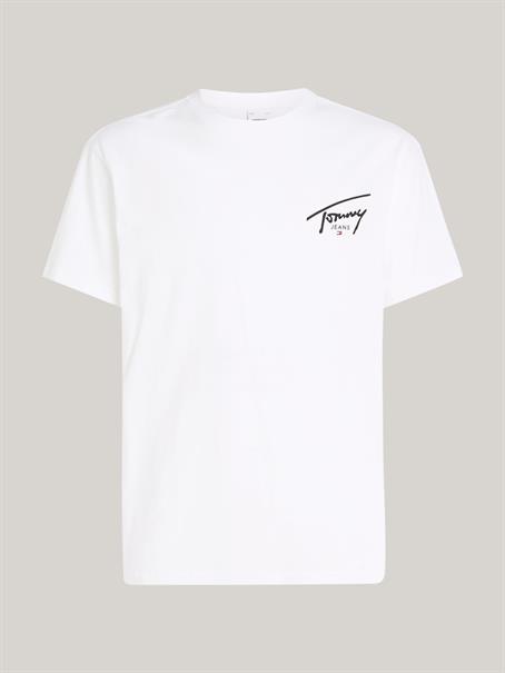 TJM REG SIGNATURE PRINT TEE EXT white