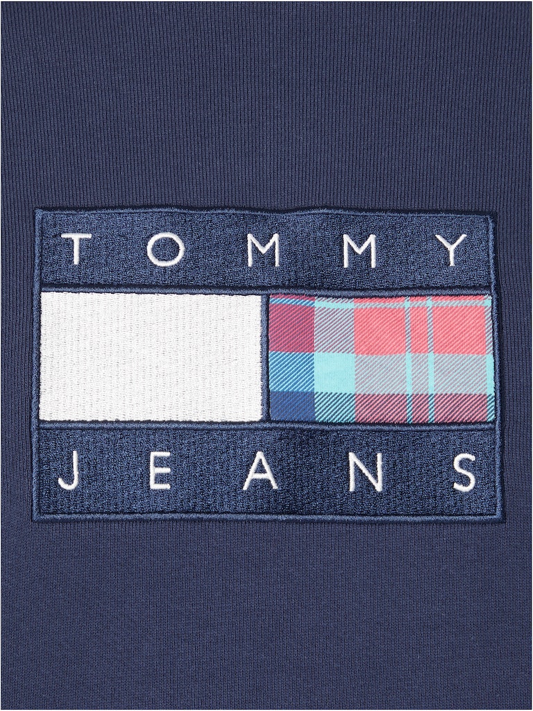 Tommy Jeans Herren Sweatshirt TJM REG TARTAN FLAG CREW twilight navy bequem  online kaufen bei
