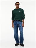 TJM REG TEXTURED SWEATER EXT velvet green htr