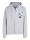 TJM REG TOMMY SPRAY PAINT HOODIE silver grey