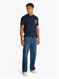 TJM REG TWISTED SIGNTR TEE EXT dark night navy
