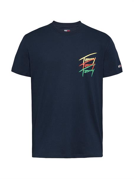 TJM REG TWISTED SIGNTR TEE EXT dark night navy