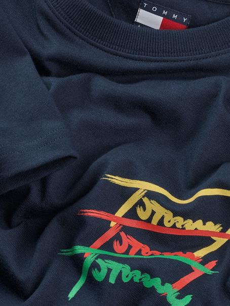 TJM REG TWISTED SIGNTR TEE EXT dark night navy