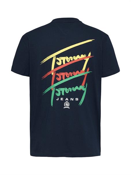 TJM REG TWISTED SIGNTR TEE EXT dark night navy