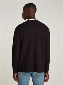 TJM REG WAFFLE L/S TEE black