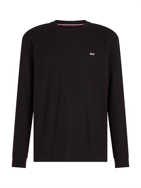 TJM REG WAFFLE L/S TEE black