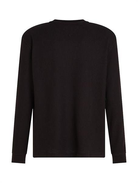 TJM REG WAFFLE L/S TEE black