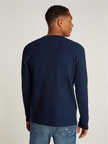 TJM REG WAFFLE L/S TEE dark night navy